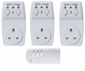 Wireless Plug-In Remote Control Sockets x 3